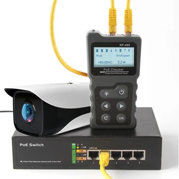 NOYAFA NF-488 НОВЫЙ ЖК-дисплей для проверки PoE сети Через Ethernet cat5 cat6 Lan Кабельный тестер Loop Test Tool