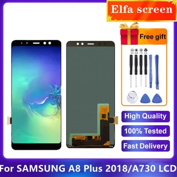 OLED Высокое Качество Для Samsung Galaxy A8 + 2018 A8Plus A730 ЖК-дисплей с сенсорным экраном, для Galaxy A8 Plus A730F Замена дисплея