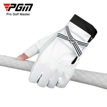 PGM 1 пара женских перчаток для гольфа из натуральной кожи с маркировкой, дышащая перчатка без пальцев из овчины для правой и левой руки Mit ST030