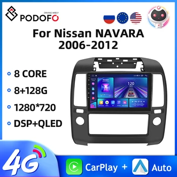 Podofo Android 2Din Автомагнитола для Nissan NAVARA 2006-2012 9 