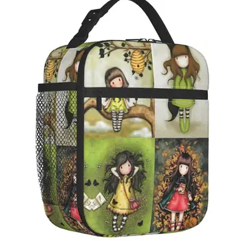 Santoro Gorjuss, Изолированные сумки для ланча для кемпинга, путешествий, Мультяшная девочка, Сменный термоохладитель, коробка для Бенто для женщин и детей
