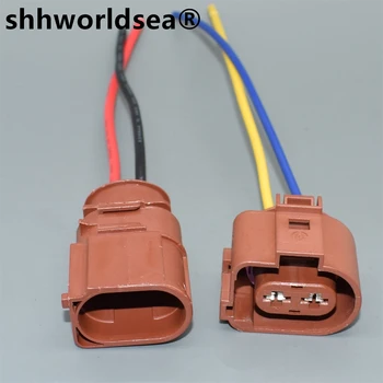 shhworldsea 2-Контактный 6,3 мм Герметичный Автомобильный Водонепроницаемый Разъем Для Подключения Вентилятора VW 3B0973852A 3B0973752A