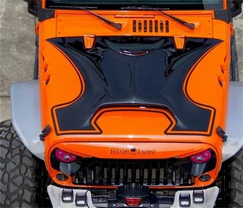 SXMA Angry Hood Truck Master Стеклопластиковый Капот для Jeep Wrangler JK 2007-2017 Внедорожный Капот Боковые Вентиляционные Отверстия Увеличивают Поток Воздуха Крышка Капота