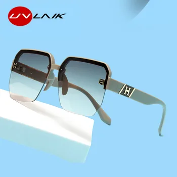 UVLAIK Солнцезащитные очки Оверсайз, Женские Роскошные Брендовые Дизайнерские Солнцезащитные очки в квадратной оправе, Женские пляжные очки с защитой от ультрафиолета