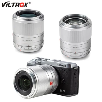 Viltrox 23 мм 33 ММ 56 мм F1.4 M STM AF Портретный Объектив с Автофокусом с Большой Диафрагмой для камеры Canon EOS M M3 M5 M6II M10 M50 M100 M200