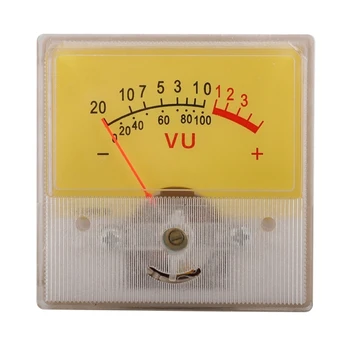 VU метр с желтой подсветкой Высокоточный измеритель мощности измеритель уровня звука Заголовок уровня ДБ Прочный для DIY Компактный-