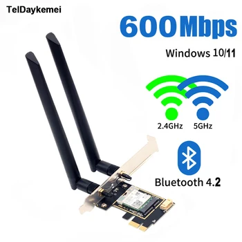 Wifi Адаптер 600 Мбит/с Беспроводной для Intel 3168 Bluetooth 4.2 PCIE Сетевая карта Wifi 802.11ac Wi-Fi Карта Для настольных ПК