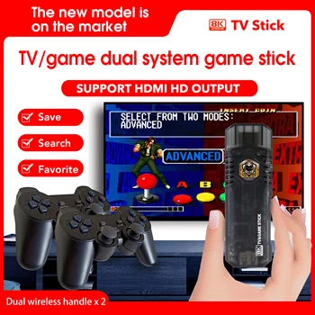 X8 Game Stick Двойная Система Android 12,1 10000 Аркадных Игр Ретро Игровые Консоли Для SFC/GBA Беспроводной Контроллер 8K HD TV Box