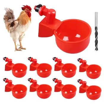 Автоматические стаканчики для поения цыплят, самодельная система самотекового наполнения с пилой для отверстий для ведер и корыт