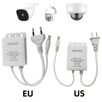 Адаптер питания камеры видеонаблюдения 12V 2A Наружный Водонепроницаемый Адаптер EU US Plug для системы IP-камеры видеонаблюдения Зарядное устройство 110V 220V переменного тока в постоянный DIY Использование