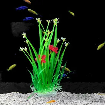 Аквариумное растение Искусственные пластиковые растения для аквариума Имитация декоративных водных растений Орнамент