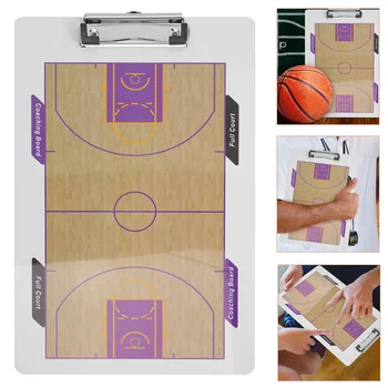 Аксессуары для баскетбольной доски Для мальчиков, двусторонний портативный белый планшет для тренировок, офисный футбол из ПВХ.