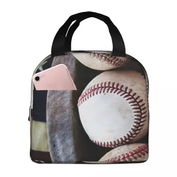 Американская бейсбольная переносная изолированная Оксфордская сумка для ланча, Многоразовый Ланч-бокс, органайзер для ланча, термосумка-холодильник