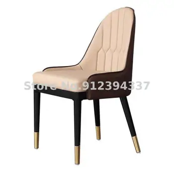 Американский современный обеденный стул из цельного дерева простая кофейня кожаный стол для художественного отдыха мягкая сумка стул дизайнерский домашний стул