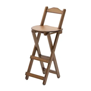 Бамбуковый стул, высокий стул, Складной кухонный табурет, Дизайнерские обеденные стулья для маленькой квартиры
