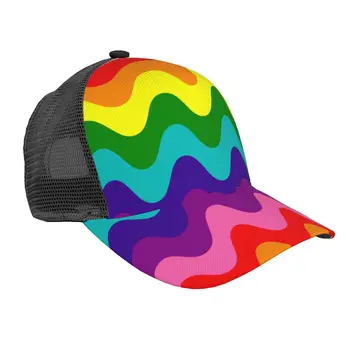 Бейсбольная кепка с 3D-принтом LGBT Pride и изогнутыми полями, повседневная солнцезащитная шляпа для мужчин и женщин