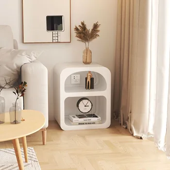 Белая минималистичная тумбочка для спальни в скандинавском стиле Современный дом Маленькая прикроватная тумбочка Угловой шкаф Мебель для спальни Mesa De Cabeceira