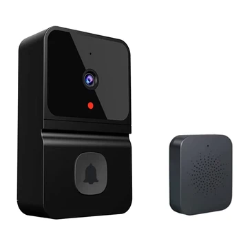 Беспроводная камера с беспроводным звонком, домофон HD ночного видения WiFi Перезаряжаемый дверной звонок безопасности