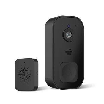 Беспроводной видеодомофон Камера Дверной звонок Умный Дверной звонок Простая установка Поддержка 2.4 G Wifi Черный