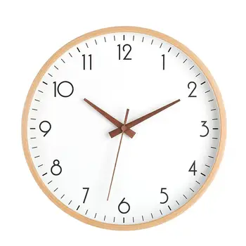 Большие настенные часы из современного дерева в японском стиле с Бесшумной деревянной иглой Кухонные Часы Настенные Часы Для домашнего декора Horloge Mural Подарок FZ802