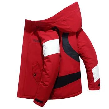 Бренд Men 2023 Зима Высококачественная Повседневная Теплая Утепленная куртка Parker Мужская Новая Мода С капюшоном, Ветрозащитная Водонепроницаемая Куртка Мужская