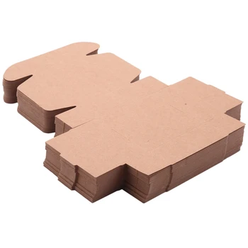 Бумажная коробка для мыла ручной работы, коричневая бумажная коробка для конфет / аксессуаров, Крафт-бумага, подарочная упаковка 