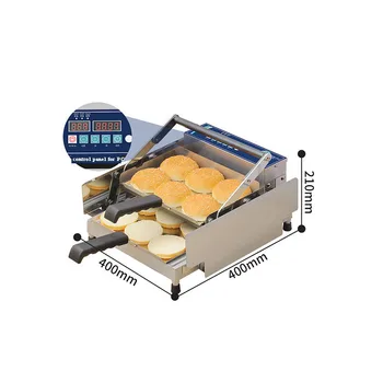 Бытовая машина для тостера с булочками для гамбургеров Электрический конвейер Тостер для гамбургеров из нержавеющей стали