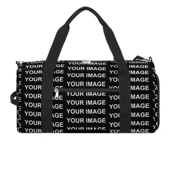 Ваше изображение Индивидуальная спортивная сумка Индивидуальный дизайн Оксфордские спортивные сумки Дизайнерская сумка для багажа Графическая сумка для фитнеса для мужчин и женщин