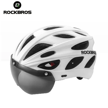 Велосипедный шлем ROCKBROS, Цельнолитый велосипедный шлем, мотор для езды на электрическом скутере, Съемный объектив Capacete Ciclismo
