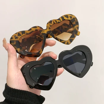 Винтажные Модные солнцезащитные очки в форме сердца, модные ретро Красочные женские очки, лучший бренд, дизайнер, UV400, популярные оттенки для женщин