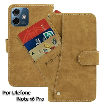 Винтажный кожаный бумажник Ulefone Note 16 Pro Case 6,52 