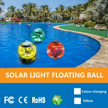 Водный поплавок на солнечной энергии, плавающий светильник для пруда, шаровой светильник, меняющий цвет сада, декоративное освещение для дерева у бассейна