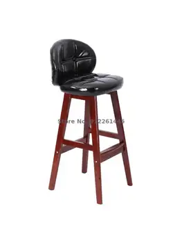 Высокий табурет бытовой стул барный стул барный стул из массива дерева легкий роскошный барный стол и стул современный простой высокий табурет барный стул