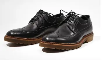 Высококачественная низкая обувь на шнуровке, модная повседневная обувь ручной работы, обувь с перфорацией типа 