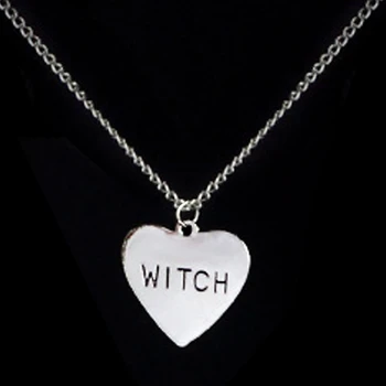 Готическое колдовство с гравировкой в виде сердца, Викканские украшения в готическом стиле на Хэллоуин, женское ожерелье, подарок для ведьм