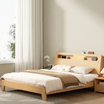Деревянная Детская кровать King-Size, Роскошная Современная Многофункциональная кровать в скандинавском стиле, Двуспальная кровать для взрослых, мебель для гостиной Camas Dormitorio