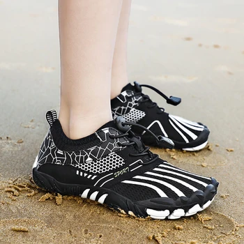 Детская пляжная обувь для плавания, нескользящая пляжная обувь для плавания, Быстросохнущая Дышащая Износостойкая обувь для занятий фитнесом в помещении
