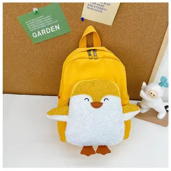 Детская сумка для детей из детского сада, школьный рюкзак с милым мультяшным пингвином для мальчиков и девочек, повседневный рюкзак стилиста для детского сада, рюкзак