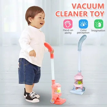 Детский имитирующий пылесос, игрушка для уборки бытовой техники со светом для мальчиков и девочек, развивающие ролевые игры