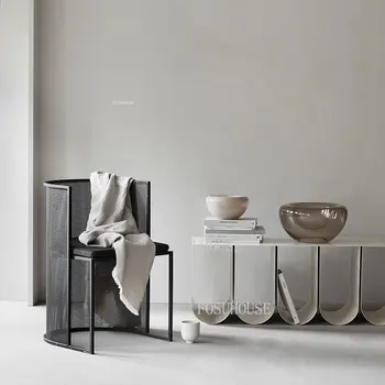 Дизайнерские обеденные стулья, кухонная скамейка для крыльца с кованой аркой, табурет для переодевания обуви, Скандинавская креативная модная обеденная скамейка E