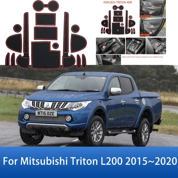 Для Mitsubishi L200 Triton Strada Strakar Barbarian Fiat Fullback RAM 1200 2015 ~ 2020 Нескользящий Дверной Коврик Аксессуары Для Подстилочных Ковриков