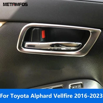 Для Toyota Alphard Vellfire 2016-2020 2021 2022 2023 Матовая Внутренняя Дверная Ручка Отделка Крышки Чаши Наклейка Аксессуары Для Стайлинга Автомобилей