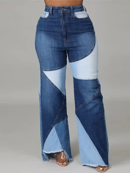 Европейский и американский дизайн трансграничных джинсов, стираемые строчки, женские джинсовые брюки, тенденция уличной моды