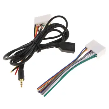 Жгут проводов для подключения стереоприемника + кабель USB AUX для