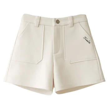 Женские брюки для гольфа, Летняя однотонная модная повседневная удобная одежда для гольфа, Быстросохнущие дышащие шорты для гольфа