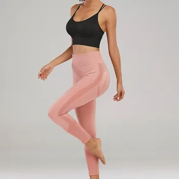 Женские тренировочные штаны для йоги, бесшовные спортивные леггинсы для фитнеса с высокой талией, женские сексуальные леггинсы для йоги Пуш-ап, брюки для спортзала