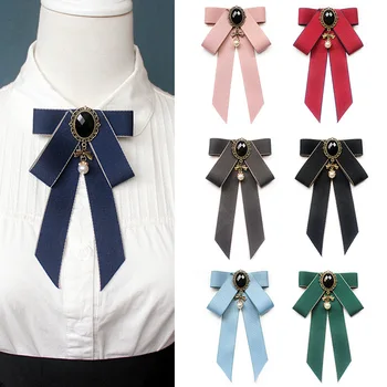 Женский галстук-бабочка, воротник-лента ручной работы, цветы, Корейская мода, стиль колледжа, Официальная одежда, Белая рубашка, галстук-бабочка с жемчугом, 11 *18 см