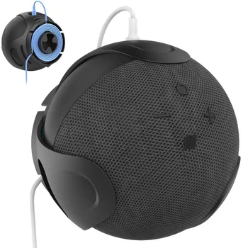 Звуковая Коробка Прочный Перфоратор Настенный Держатель Сабвуфер Органайзер Для Хранения Линии Электропередачи Alexa Echo Dot 4 Smart Speaker