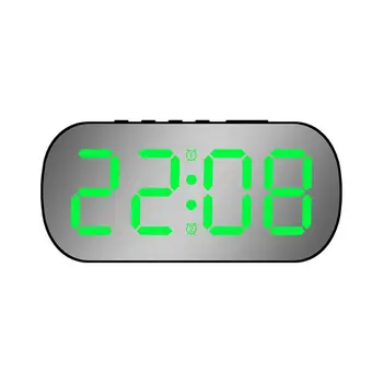 Зеркальный Цифровой будильник С автоматическим затемнением Ночной режим Настольные часы USB-выход Зарядка Минималистичный дизайн Будильник Электронные светодиодные часы
