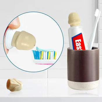 Зубная паста насоса крышка Силиконовая зубная паста собственн-запечатывания зубной пасты соковыжималка зубная паста распределитель вставить заставки принадлежностей для ванной. 